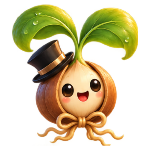 Sprouty smiling happily